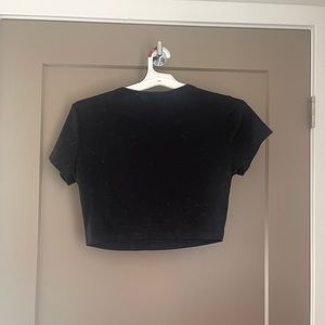 Cropped Black Tee
